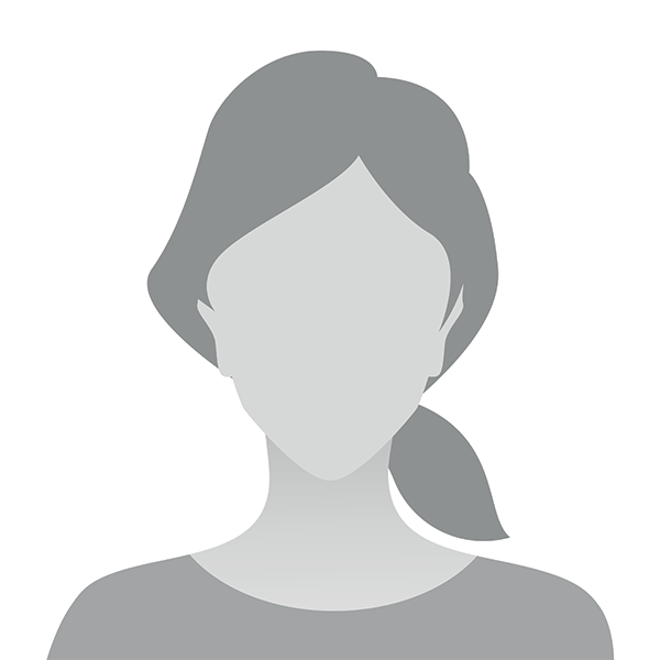 The image shows a stylized icon of a female profile with a side view of a head, featuring a hairband, against a plain white background.